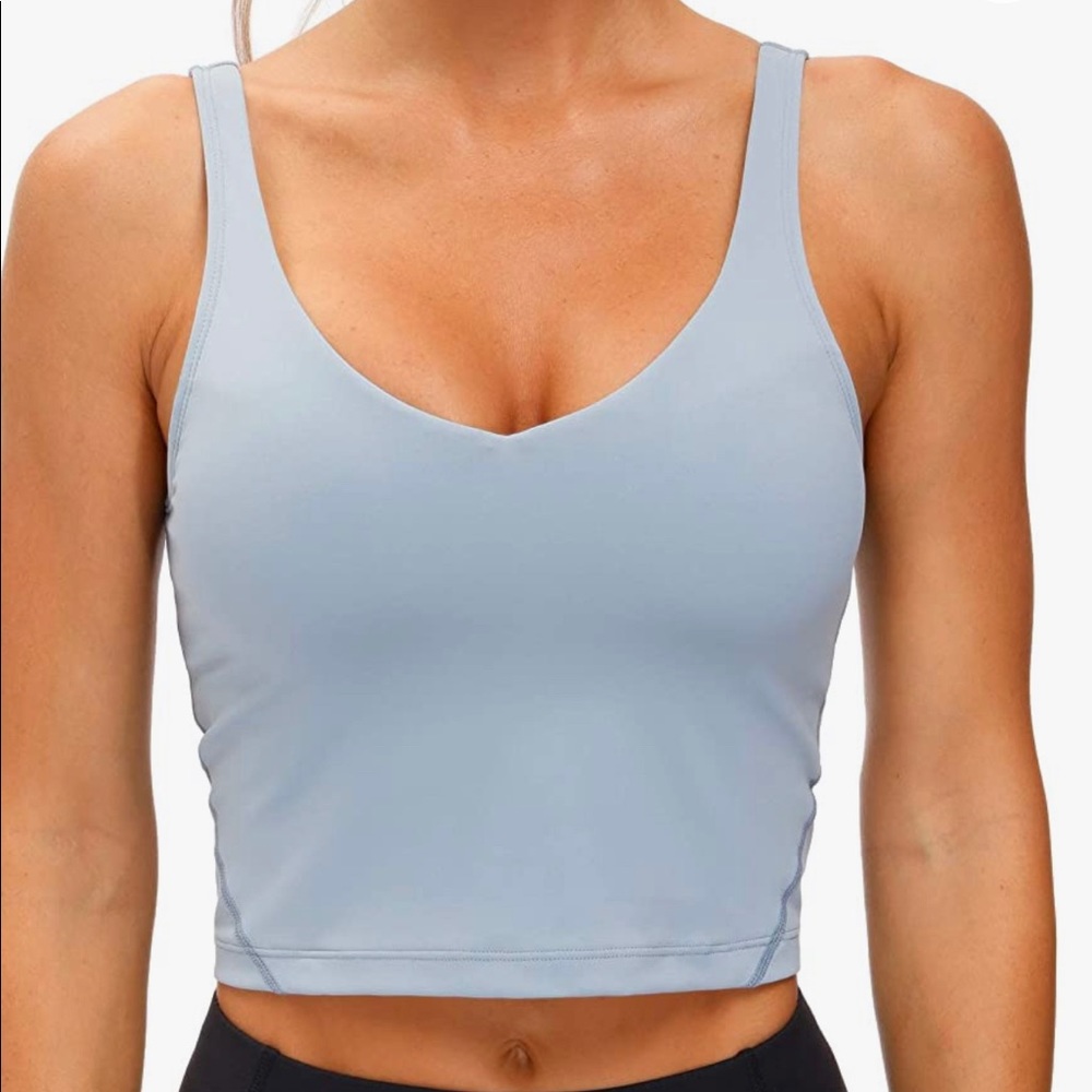 Crop tank top fitness workout padded
